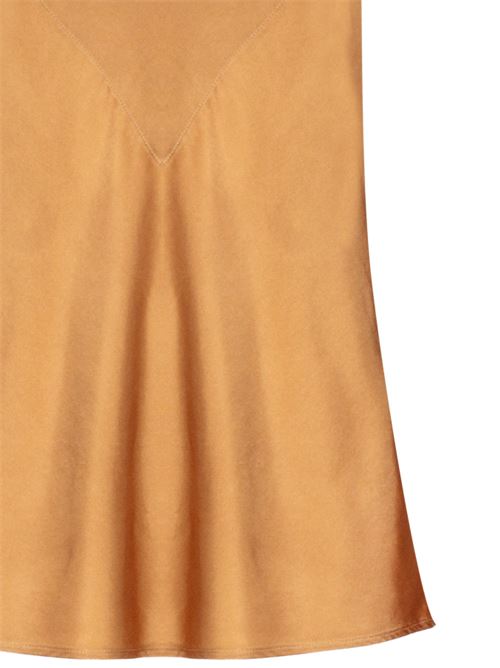 sunset orange stretch-silk satin finish V-neck Forte forte | 120709068